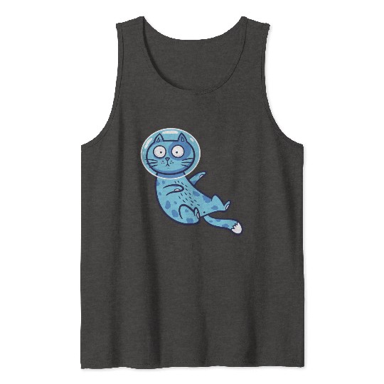 Space cat Tank Tops