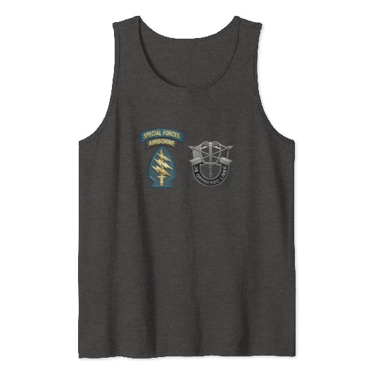 U S Army Special Forces Green Berets SSI DUI Tank Tops
