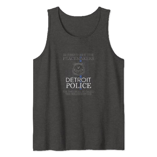 Detroit Police Support Saint Michael Police Officer Prayer Tank Tops