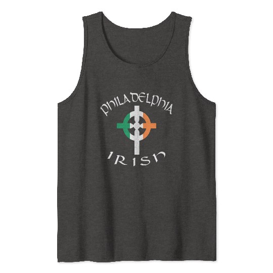 Ireland Pride Philadelphia Irish Celtic Cross Tank Tops
