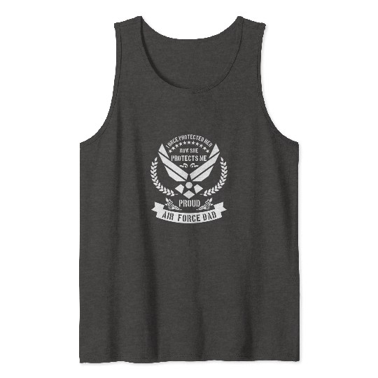 Proud Air Force Dad - USA military Tank Tops