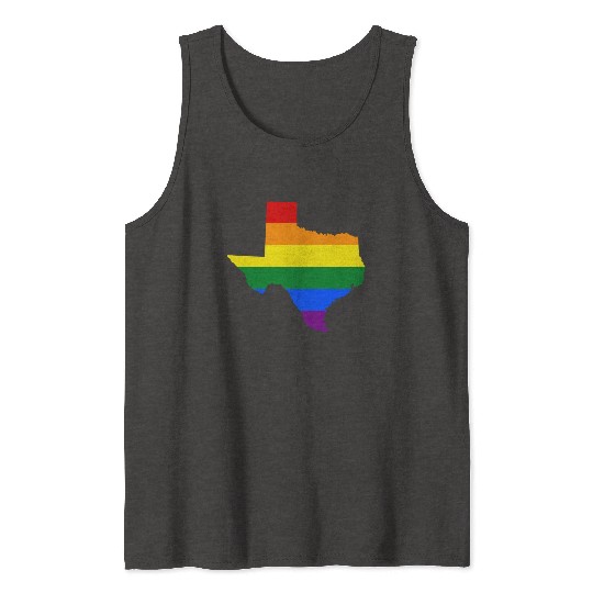 Texas Gay Pride Rainbow Flag LGBT Tank Tops