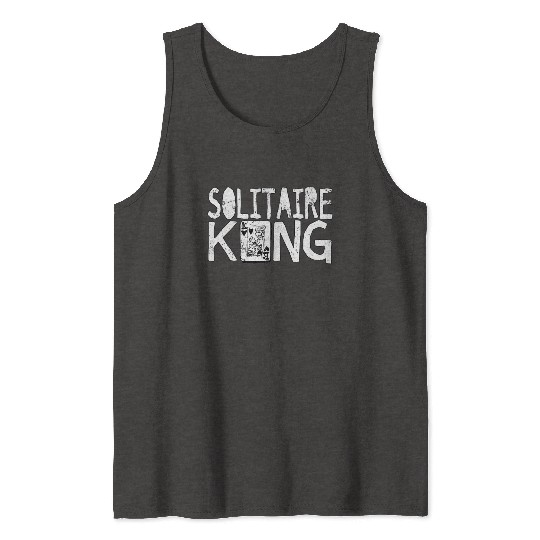 Solitaire King Card Games Fun Tank Tops