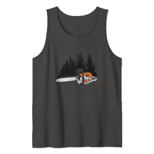 Your Forestry Business - Chainsaw & Pine Forest Tank Tops