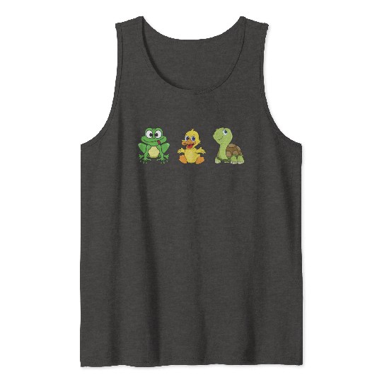 Frog Ducklings Duck Turtle Tank Tops