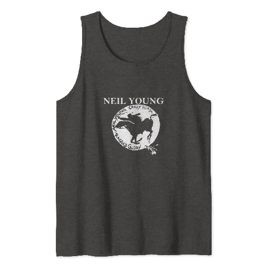 Neil Young Crazy Horse Unisex Retro Rock Horse Tank Tops