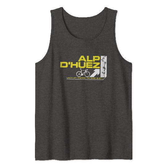 Tour De France Alp D huez Cycling Mens Printed bik Tank Tops
