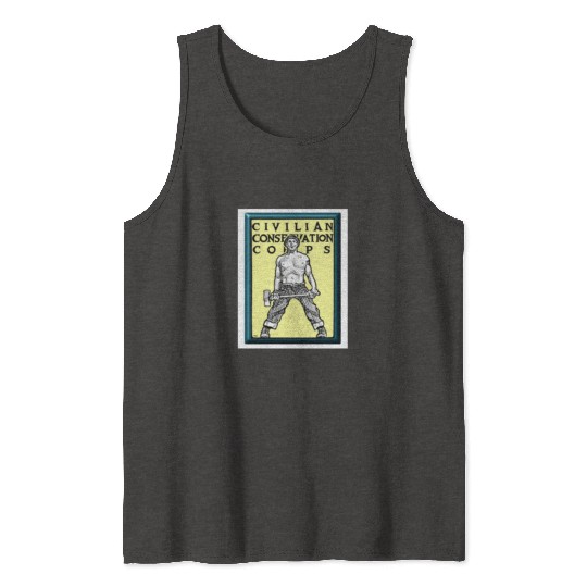 Civilian Conservation Corps Tank Tops Woodman ship 1940s CCC Gift Tank Tops