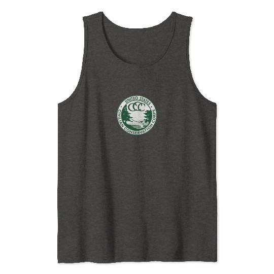 Civilian Conservation Corps Tank Tops Vintage CCC 1940s America Gift Tank Tops