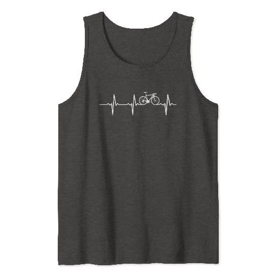 Cycling - cycling heart beat - bicycle lover Tank Tops