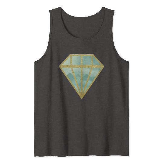 Golden Indie Diamond shape Mountain Tank Tops