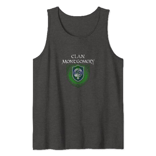 Montgomery Surname Scottish Clan Tartan Crest Badg Tank Tops