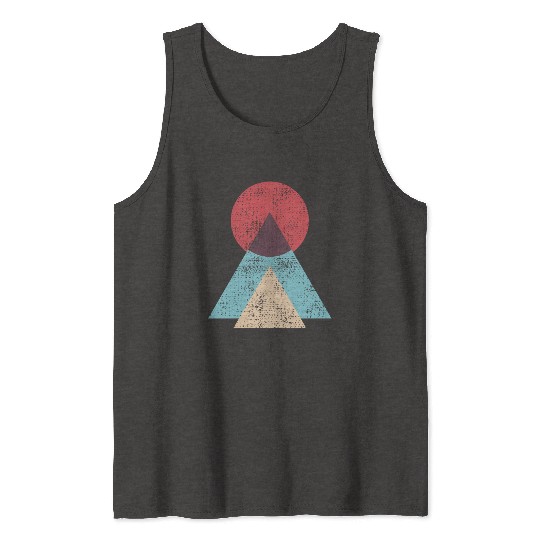 Mountains Sun Nature Abstract Tank Tops