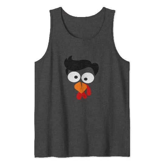 Turkey Face Thanksgiving Tank Tops