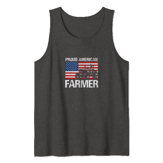 Proud American Farmer Design for Farmer Gifts for Tank Tops