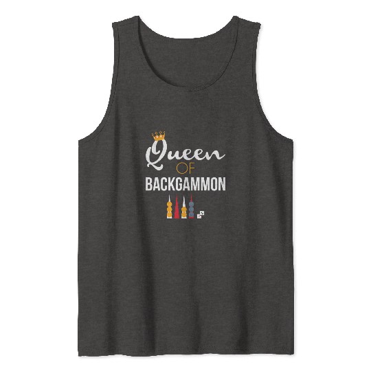 Queen of Backgammon Tank Tops Board Game Backgammon