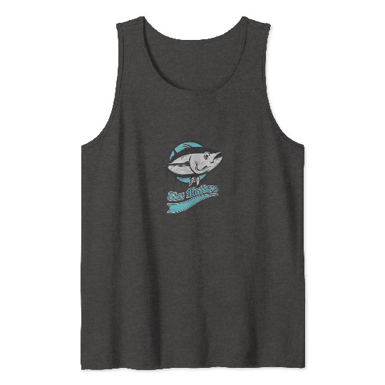 Fish Size Matters Fisherman Fish Ocean Sea Tank Tops