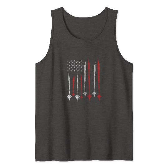 US F35 Fighter Jet Aviation USA Gift Tank Tops