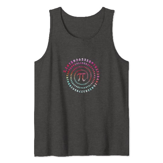 Pi Spiral Novelty Tank Tops for Pi Day