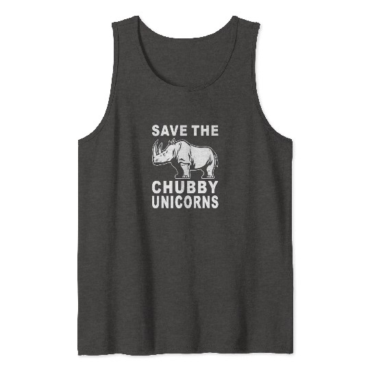 Save the Chubby Rhinoceros Funny Tank Tops