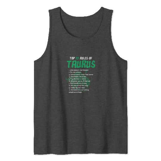Top 10 Rules Of Taurus Zodiac Birthday Gift Tank Tops