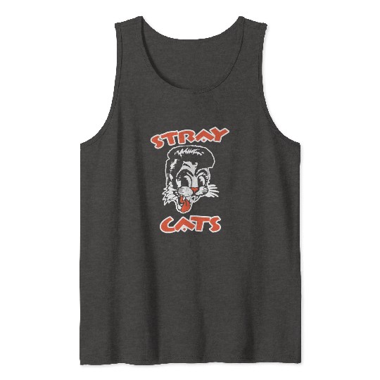 STRAY CATS Rockabilly Cool Cat Tattoo Tank Tops