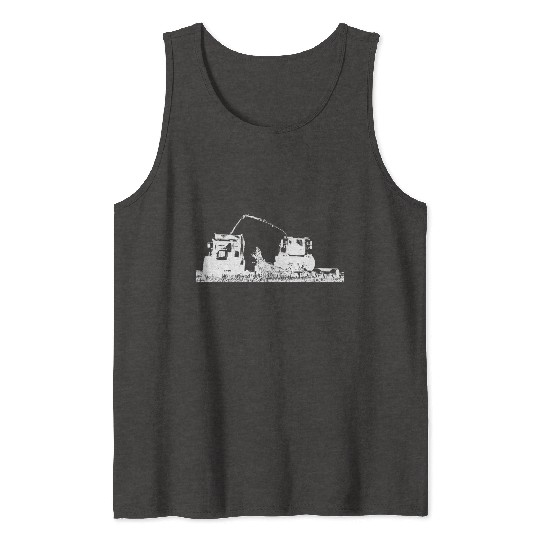 Corn chopper chopping corn harvester farmer Tank Tops