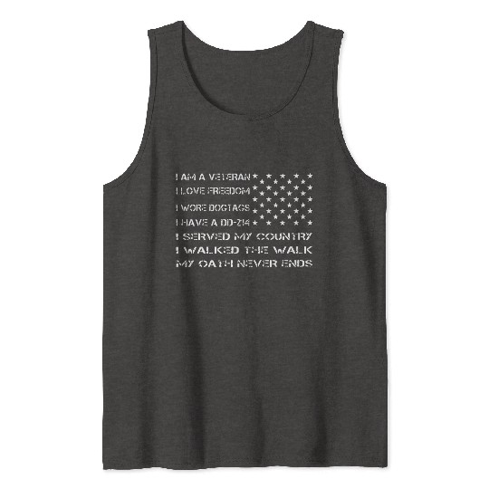 i am a veteran i love freedom i wore dog tags i ha Tank Tops