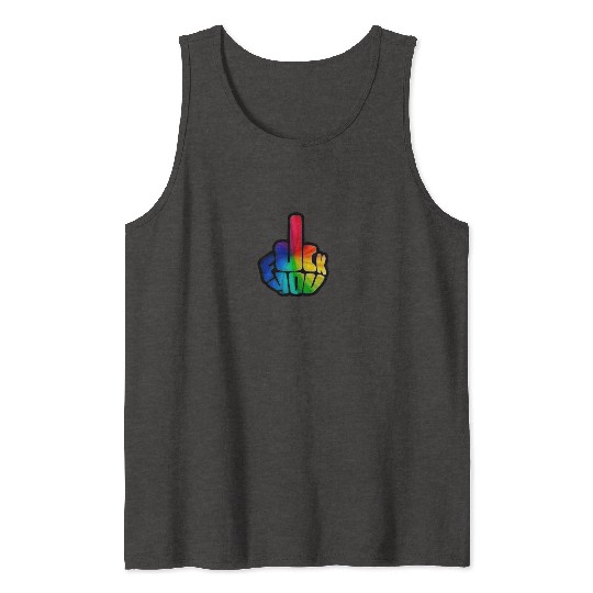 Funny Cute Middle Finger Vintage Tank Tops - F*ck You