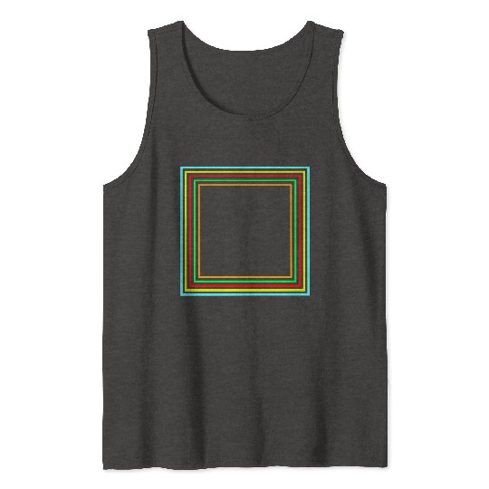 Geometric Square Colorful Design Tank Tops