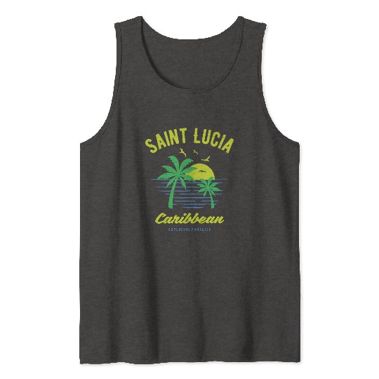 Saint Lucia Caribbean Paradise Gift and Souvenir Tank Tops