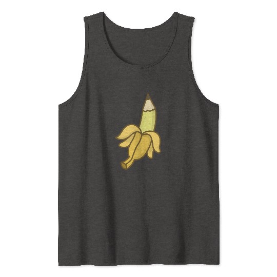 Banana pencil Tank Tops