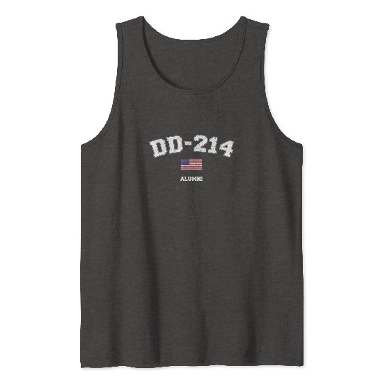 Dd 214 Us Armed Forces Alumni Usa Flag Vintage Tank Tops