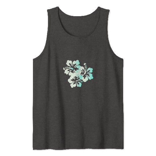 Hawaii Honolulu Boarder Surfer Tiki Summer Vacatio Tank Tops