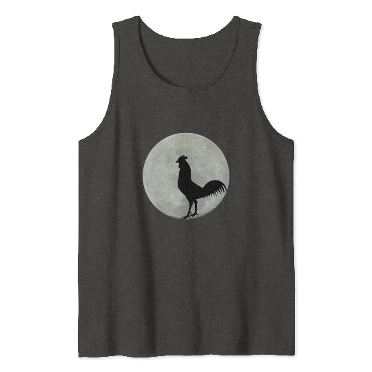 Chicken Full Moon Tank Tops