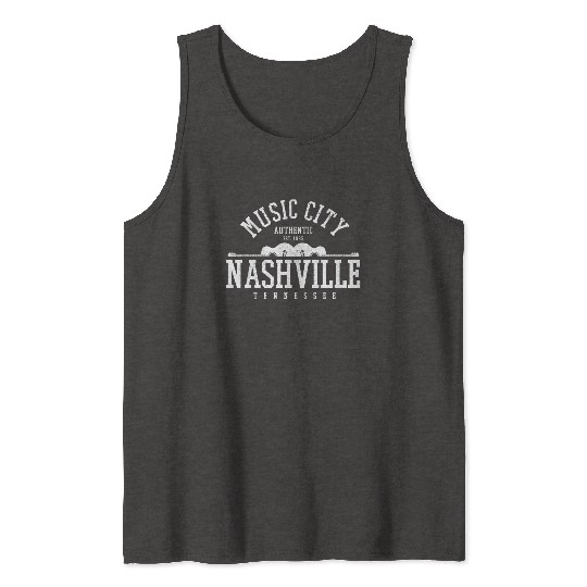 Nashville Music City Tennessee Country Music Gift Tank Tops