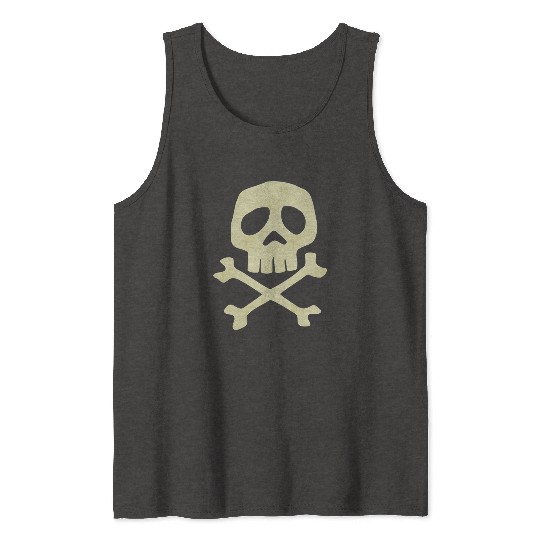 Misfits Style Captain Harlock Skull Crossbones Tank Tops