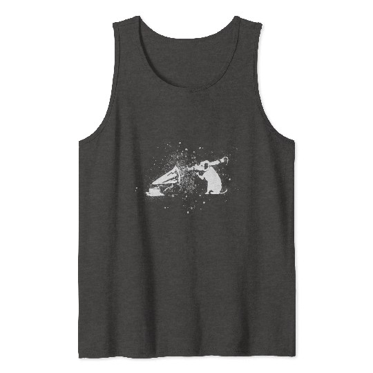 Banksy Rocket Dog HMV Splash Paint Artwork Tank Tops
