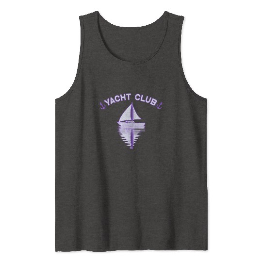 Yacht Club sailing ship sailing anchor Tank Tops