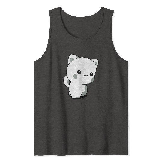 kitten chibi kawaii Tank Tops