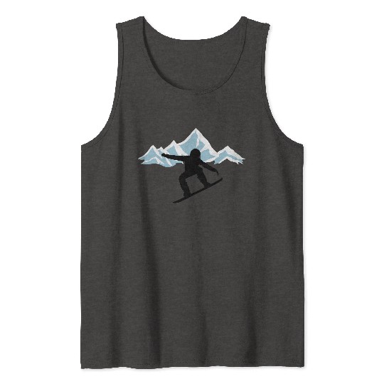 Snowboarding and Mountains Tank Tops