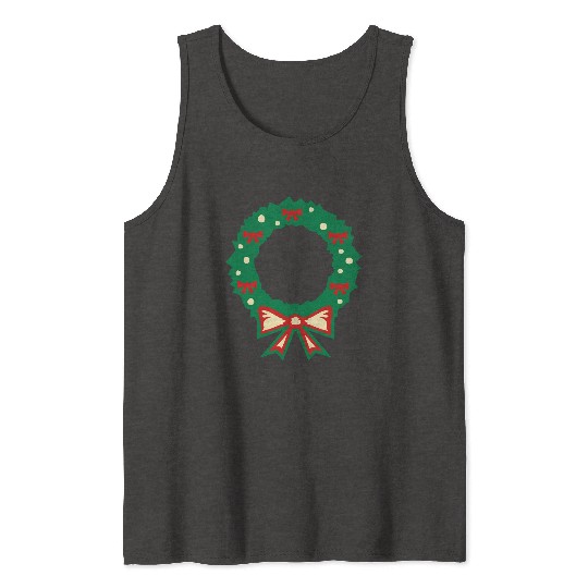 christmas wreath Tank Tops