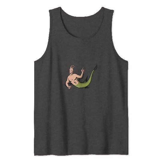 Sea Monkey Pointing Mascot Tank Tops