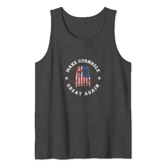 Make Cornhole Great Again Funny USA Gift Tank Tops