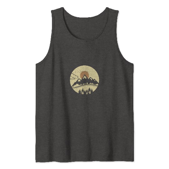 Tri blend Nature Print Tank Tops