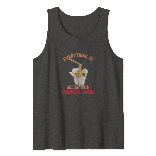 Chinese Food Expert Asian eating Noodles Foodie Tank Tops