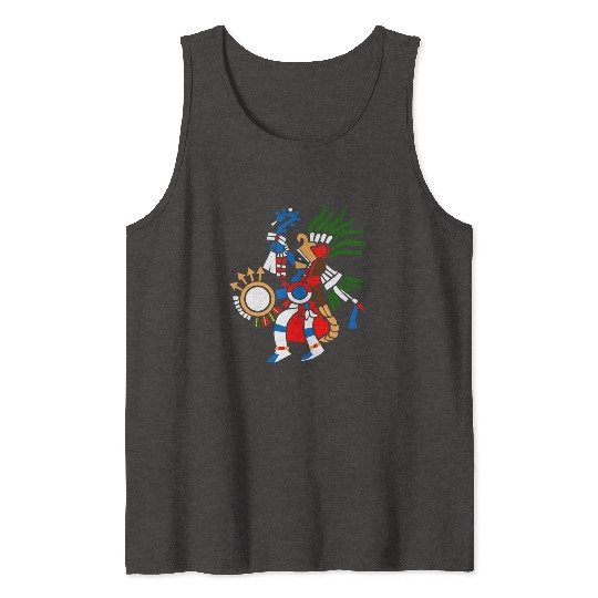 Aztec Symbol Aztec God of War Huitzilopochtli Tank Tops