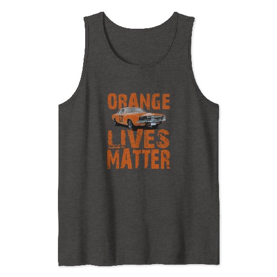 General Lee Dukes Of Hazzard Retro Orange Lives Tank Tops