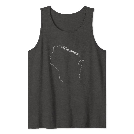 Wisconsin State Pride USA Map Tank Tops
