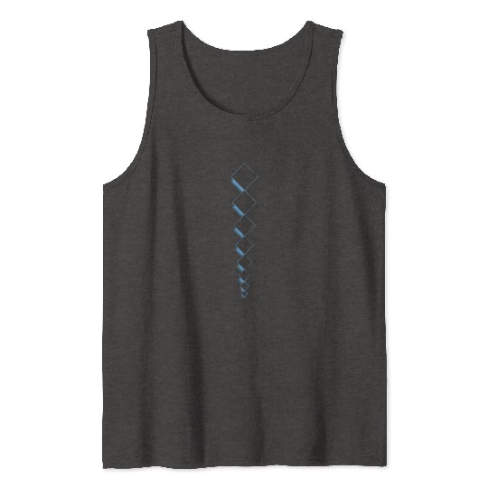 Squares design with drop shadow-light blue Tank Tops